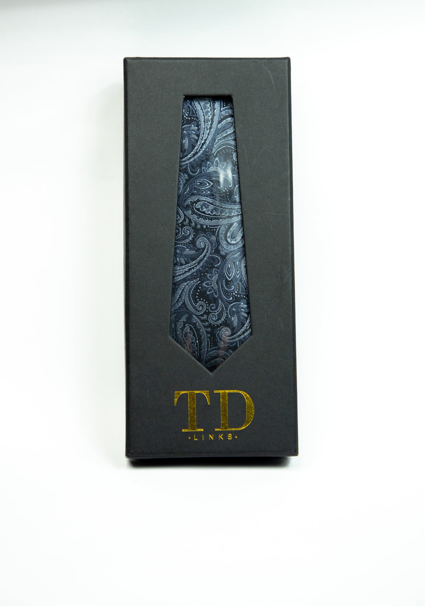 Midnight Blue Two-Tone Paisley Tie