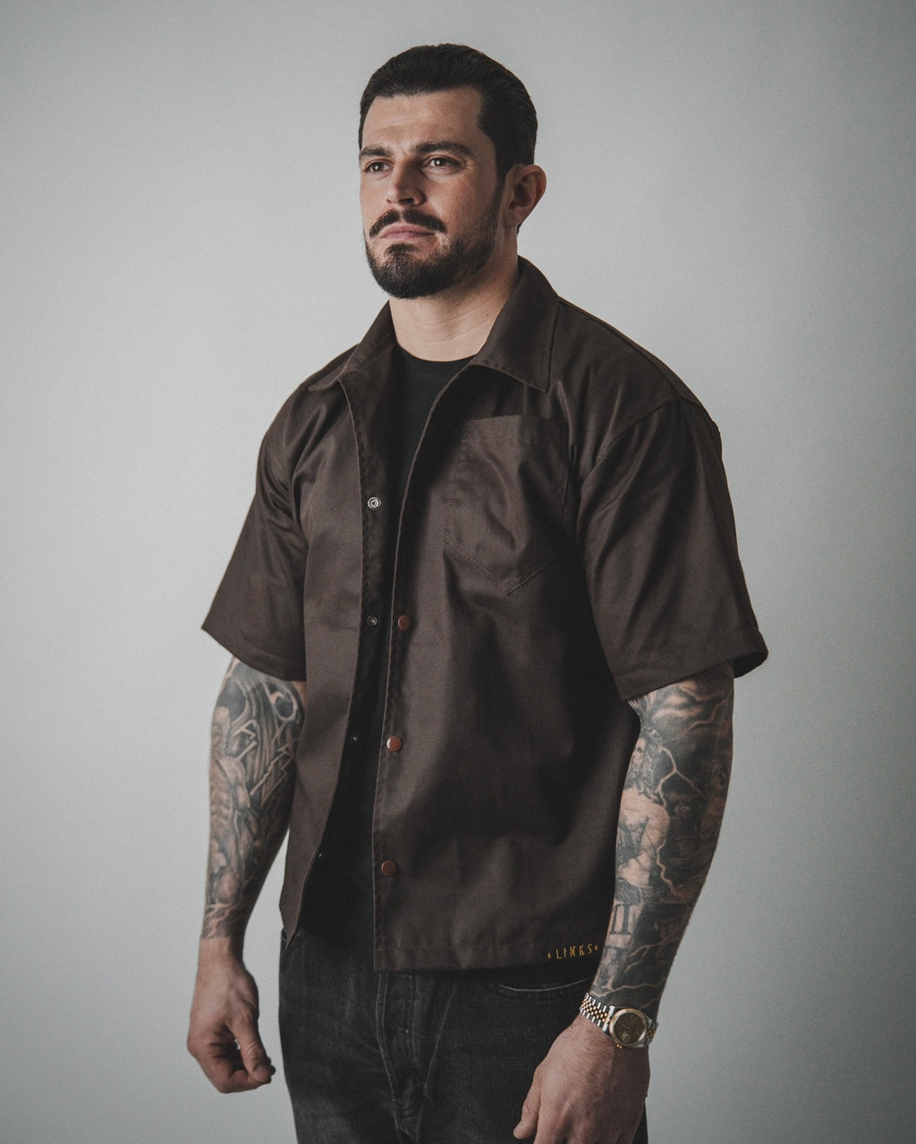 Boxy Overshirt - Brown