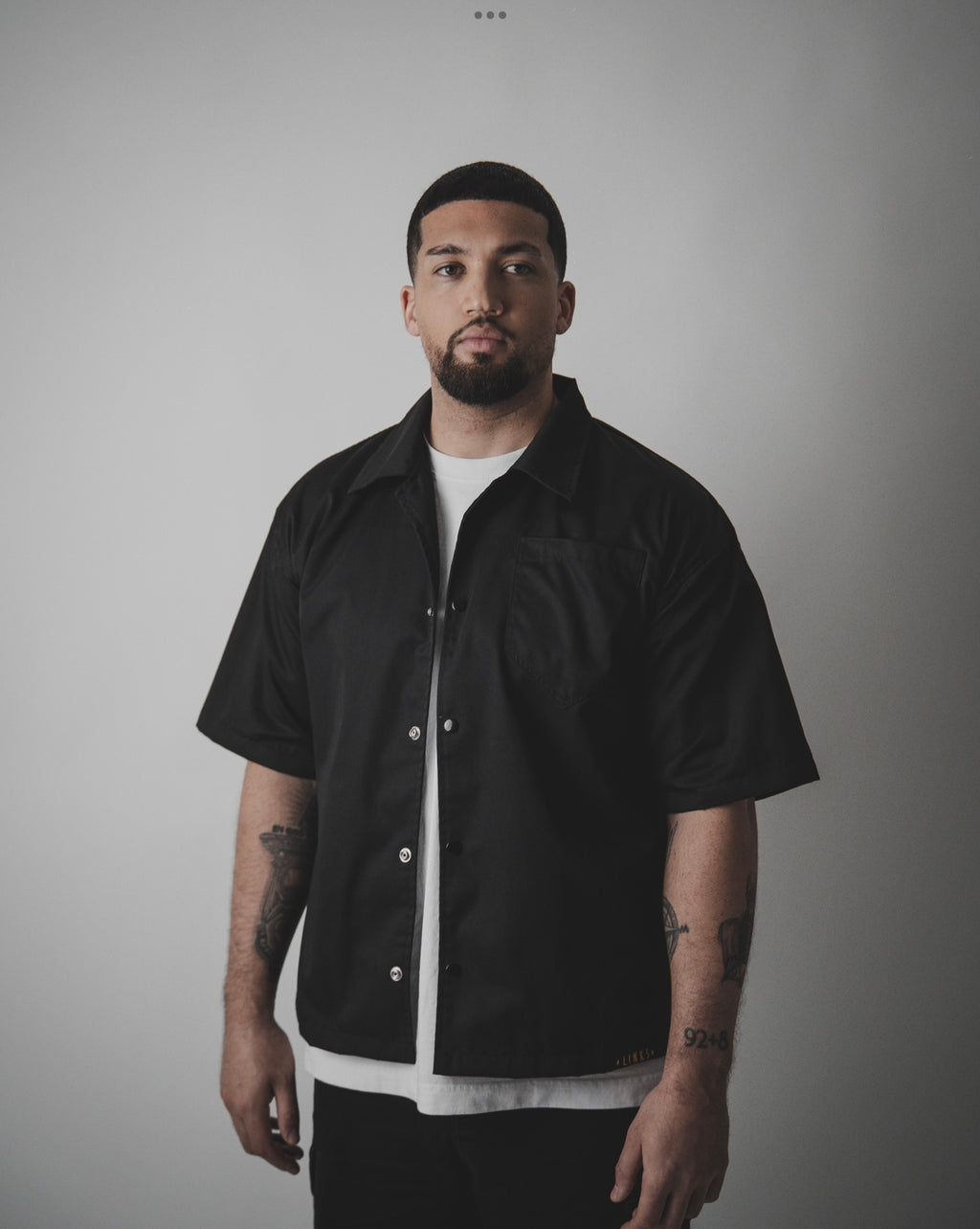 Boxy Overshirt- Black