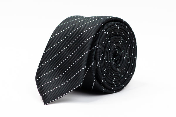 Black & White Striped Tie