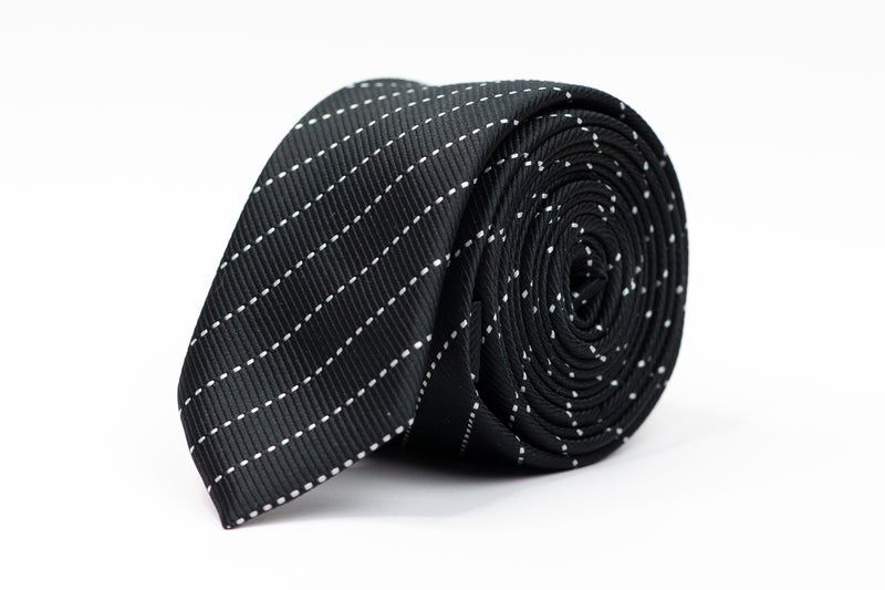 Black & White Striped Tie