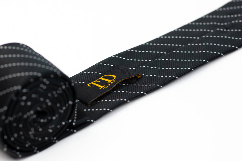Black & White Striped Tie