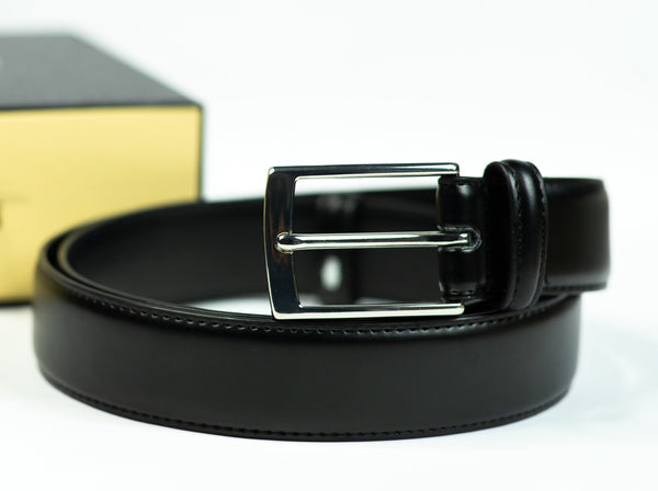 All Black Leather Belt