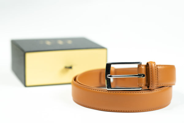 Tan Brown Leather Belt