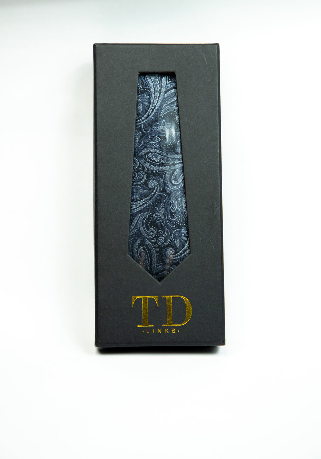 Midnight Blue Two-Tone Paisley Tie