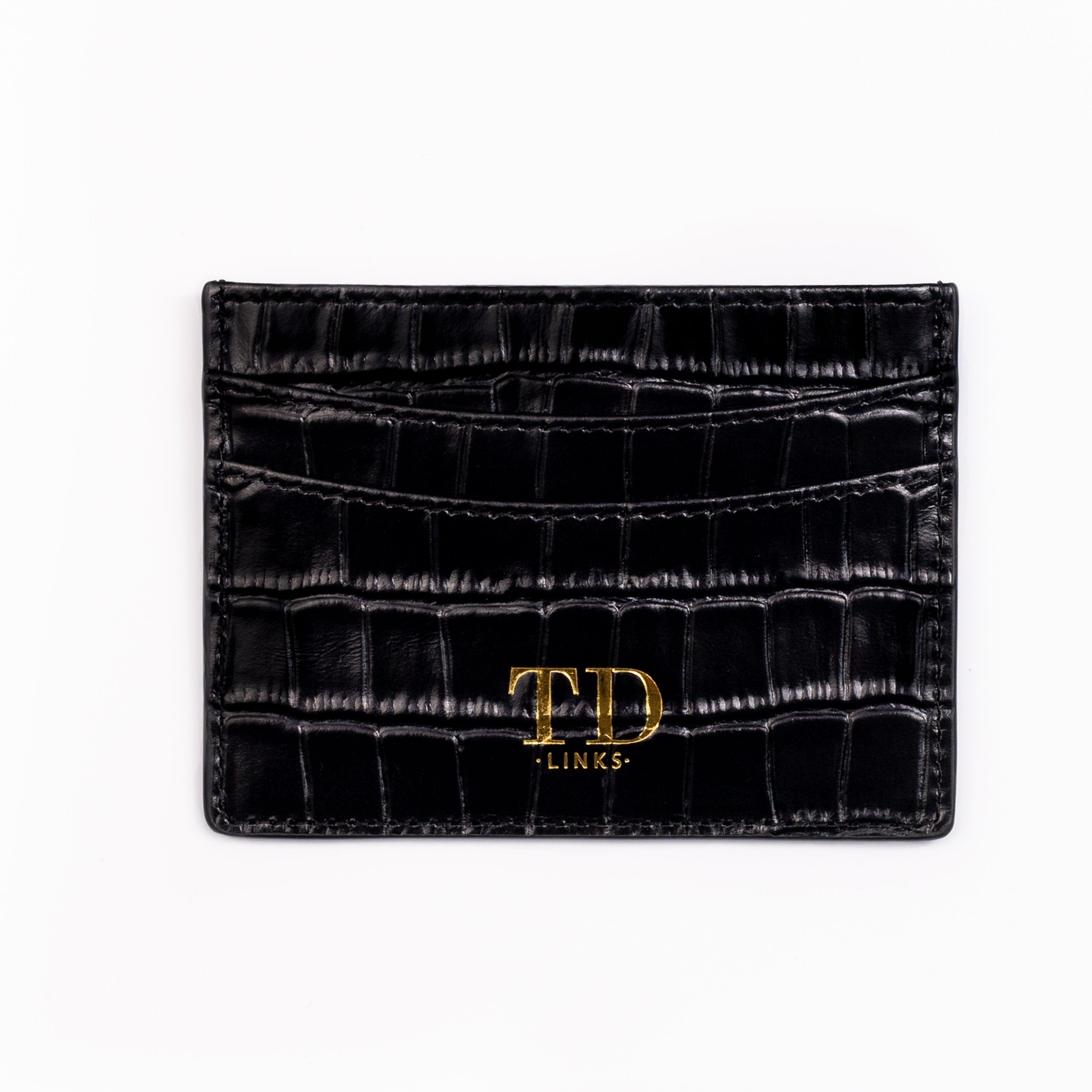 Black Croco Card Holder