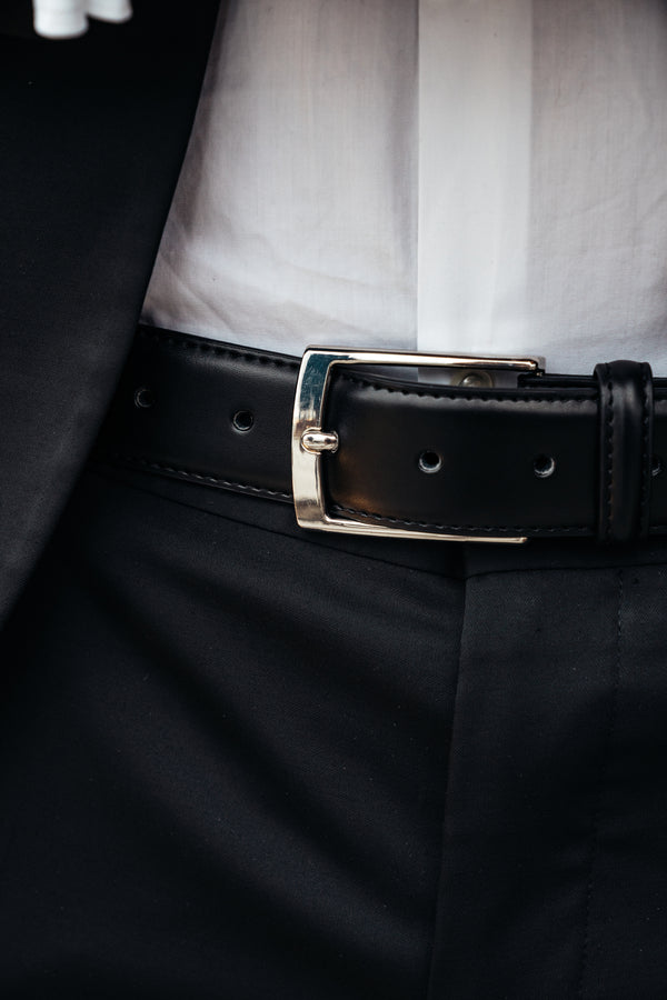 All Black Leather Belt